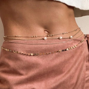 Miss Unexpected STUNNING detach dangle 18Kt Gold Gep New Vampy Body belly Chain 