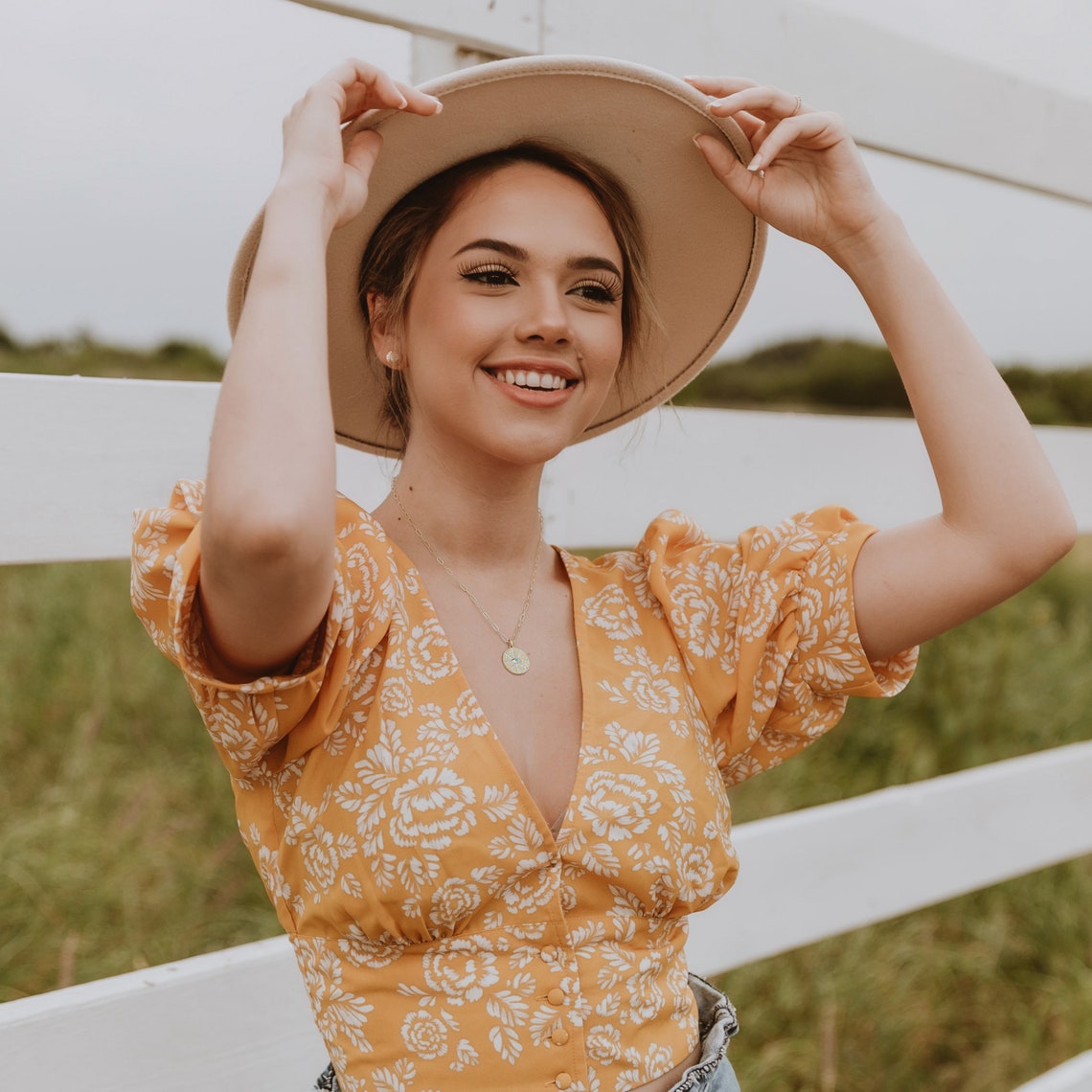 Lucky Charm Necklace 18K Shiny Gold Coin Medallion Pendant Etsy