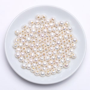 8-9mm White Potato Natural Freshwater Pearl, 2.5mm Hole Loose Pearls Beads,20PCS AA Grade High Luster Cultured Pearl,Jewelry Making,AWW-D052