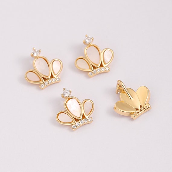 Gold crown charms bulk best sale