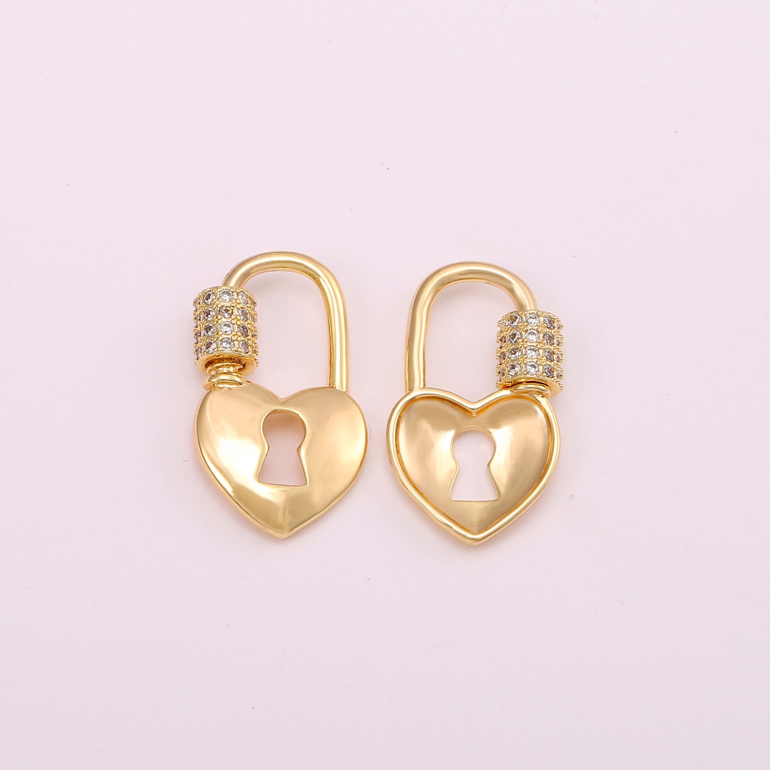 26x15mm 18k Shiny Gold Padlock Charm 2pcs Large Lock Charmcz Etsy