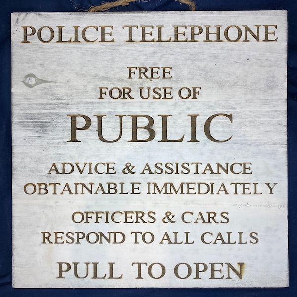 Dr Who Police Box Sign Free Use for Public