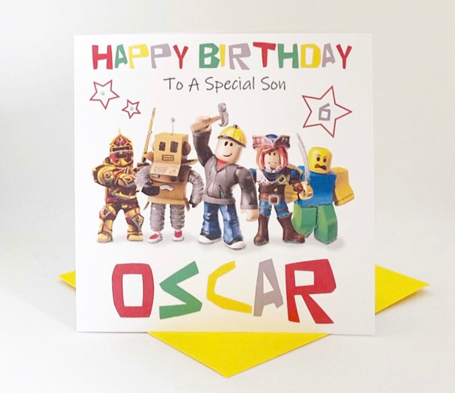 Roblox Gaming Themed Birthday Card Etsy