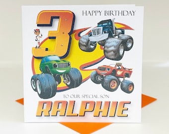 Blaze Monster Machines Themed Card