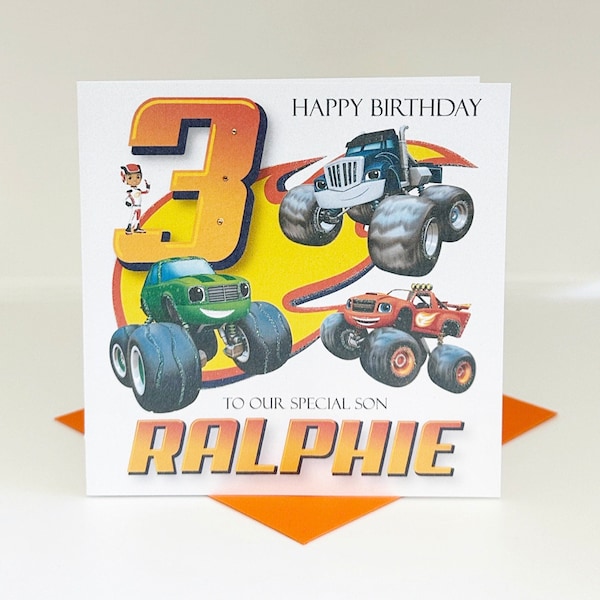 Blaze Monster Machines Themed Card