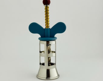 Vintage Alessi Corkscrew by Michael Graves – Inox 18/10 Stainless Steel – Italian Design Icon – Postmodern Barware – Italy
