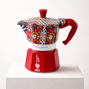 Bialetti x Dolce & Gabbana - Moka Express 3 Cup - Italian Espresso Maker - Carretto Design