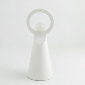 Vintage IKEA Angel Lamp White Plastic LED Table Light Scandinavian Design 2010s