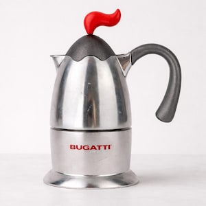 Bugatti Vulcano Moka Pot 4 Cup Espresso Maker by Teseo Berghella