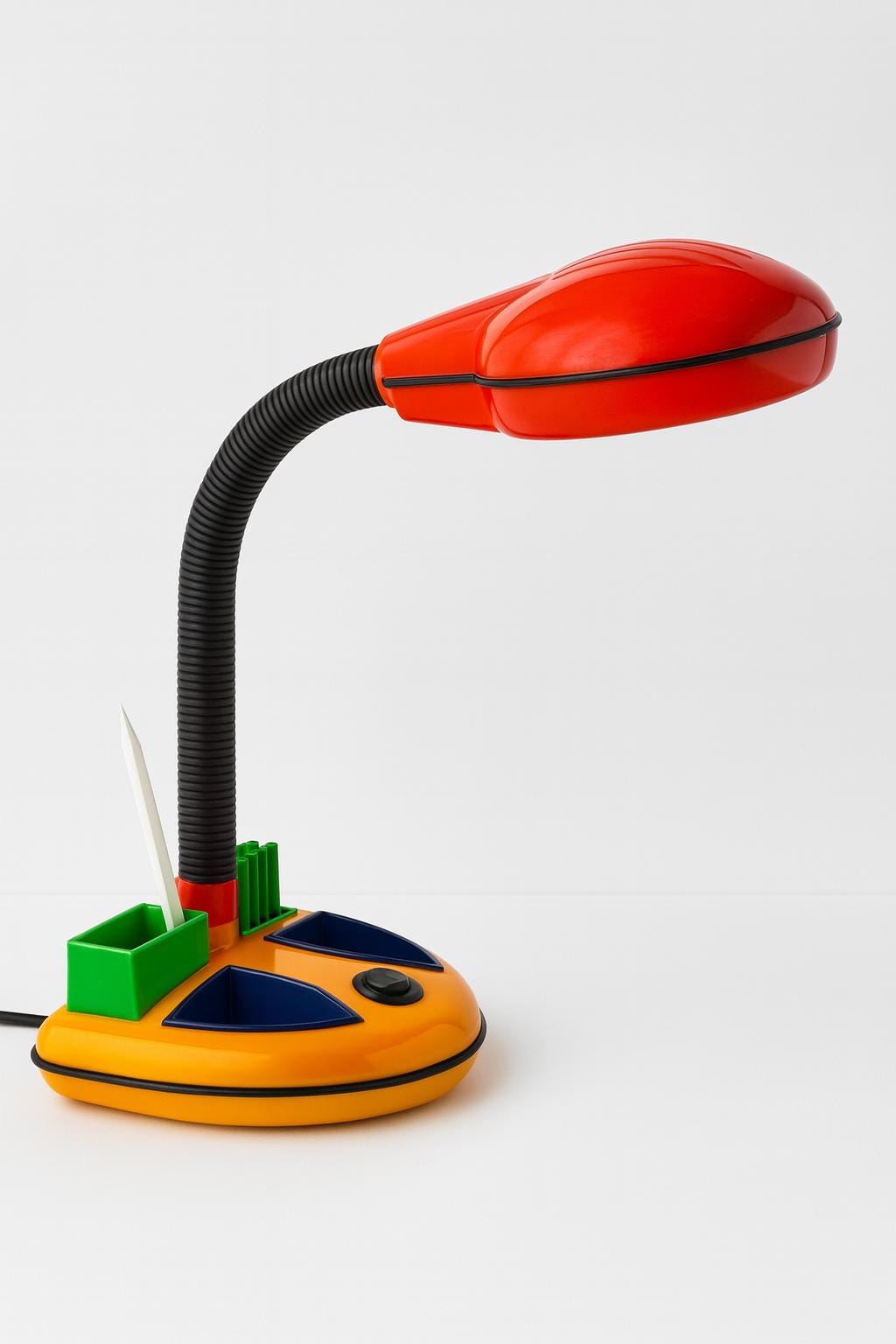 1985 Rabbit Tanaka Desk Lamp With Organizer – Memphis Style 