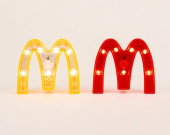 McDonald’s Bicycle Lights - Golden Arches - LED Set - Red Yellow Collectible
