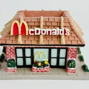 Vintage 1993 Mcdonald's Ceramic Miniature Restaurant - Model by