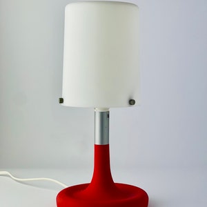 Vintage 90s Ikea Design Lamp - Model B0010 - Postmodern Aesthetics - Red Plastic Rubber Accents