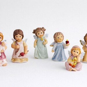 Bougeoirs HUMMEL GOEBEL Vintage - 2 Anges Avec Luth Et Accordéon - Noël, Céramique, Allemagne