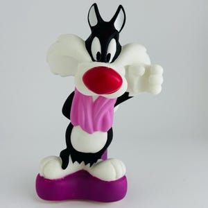 Vintage Sylvester Toothbrush Holder | 1997 Warner Bros Bathroom Decor | 90s Cartoon Collectible | Fun Prelude Merchandise