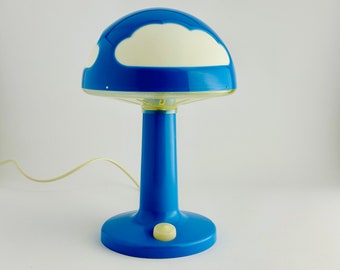 Ikea Skojig Blue Mushroom Cloud Lamp by Hendrik Preutz - Vintage 90s Vibe - European Plug - Modern Kids&#39; Room Decor