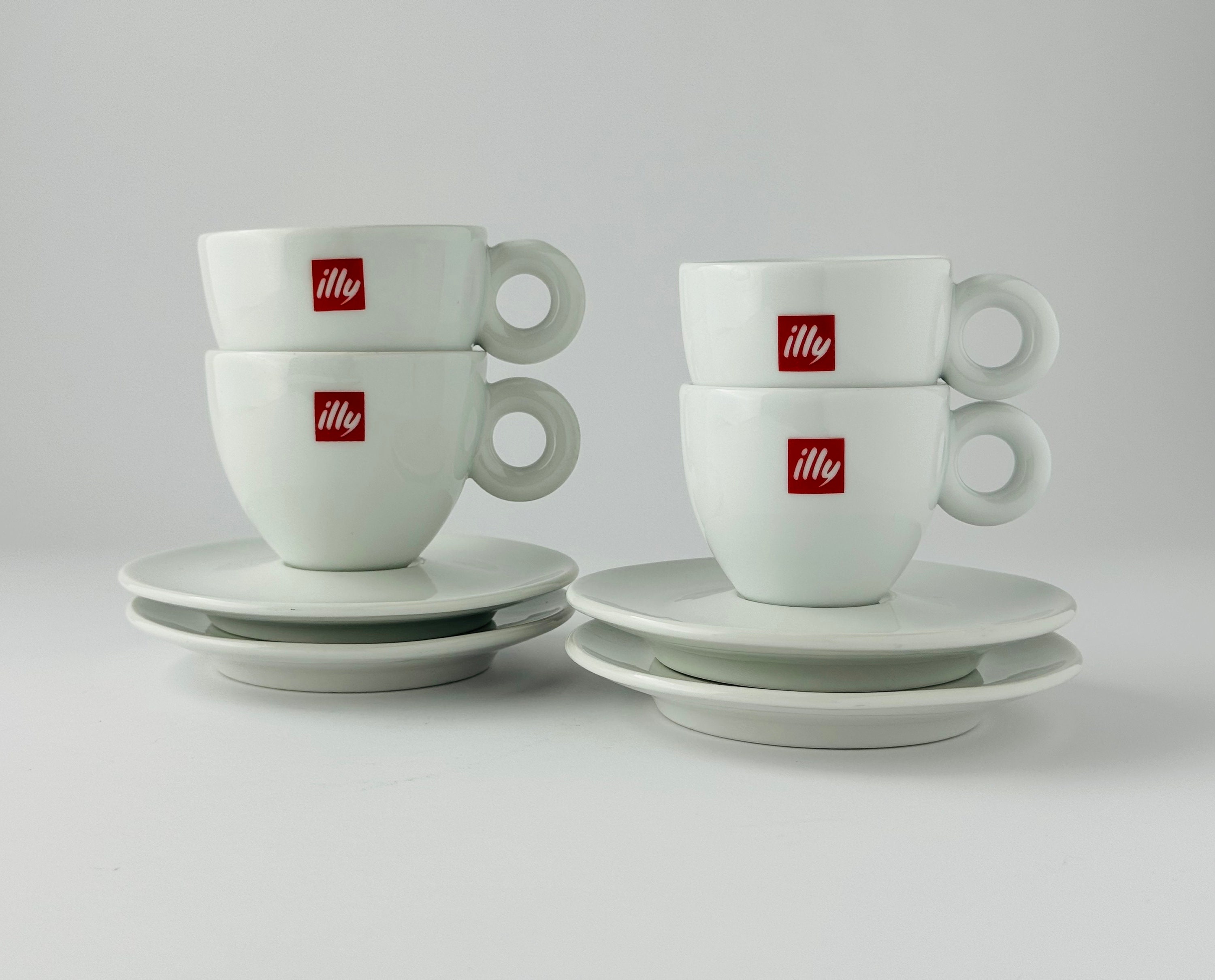 illy Logo Cappuccino Cups Set of 2