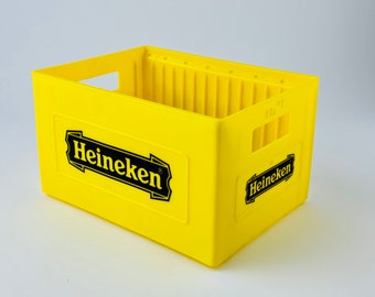 Vintage Heineken Beer Crate CD Rack - 1980s Dutch Design - Holds 14 CDs - Nostalgic Music Storage