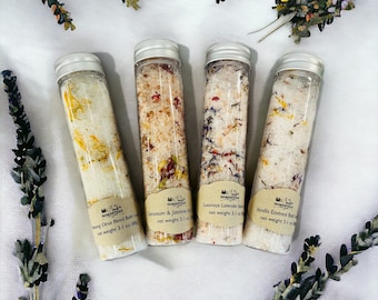 Large Test Tube Luxury Bath Soaks - Lavender Bath  Soak - Citrus Blend Bath Soak - Geranium & Jasmine Bath Soak - Vanilla Essence Bath Soak