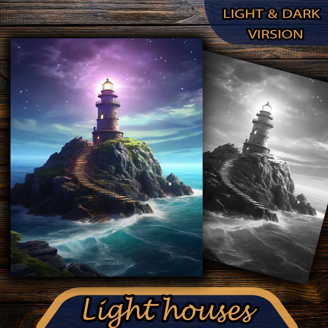 Lighthouse Coloring Page, Ocean Coloring Book, Waves Coloring Book ...