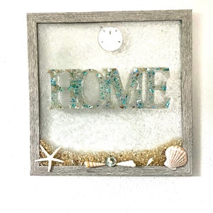 Muschel HOME gerahmte Kunst: Küstenstrand Dekor