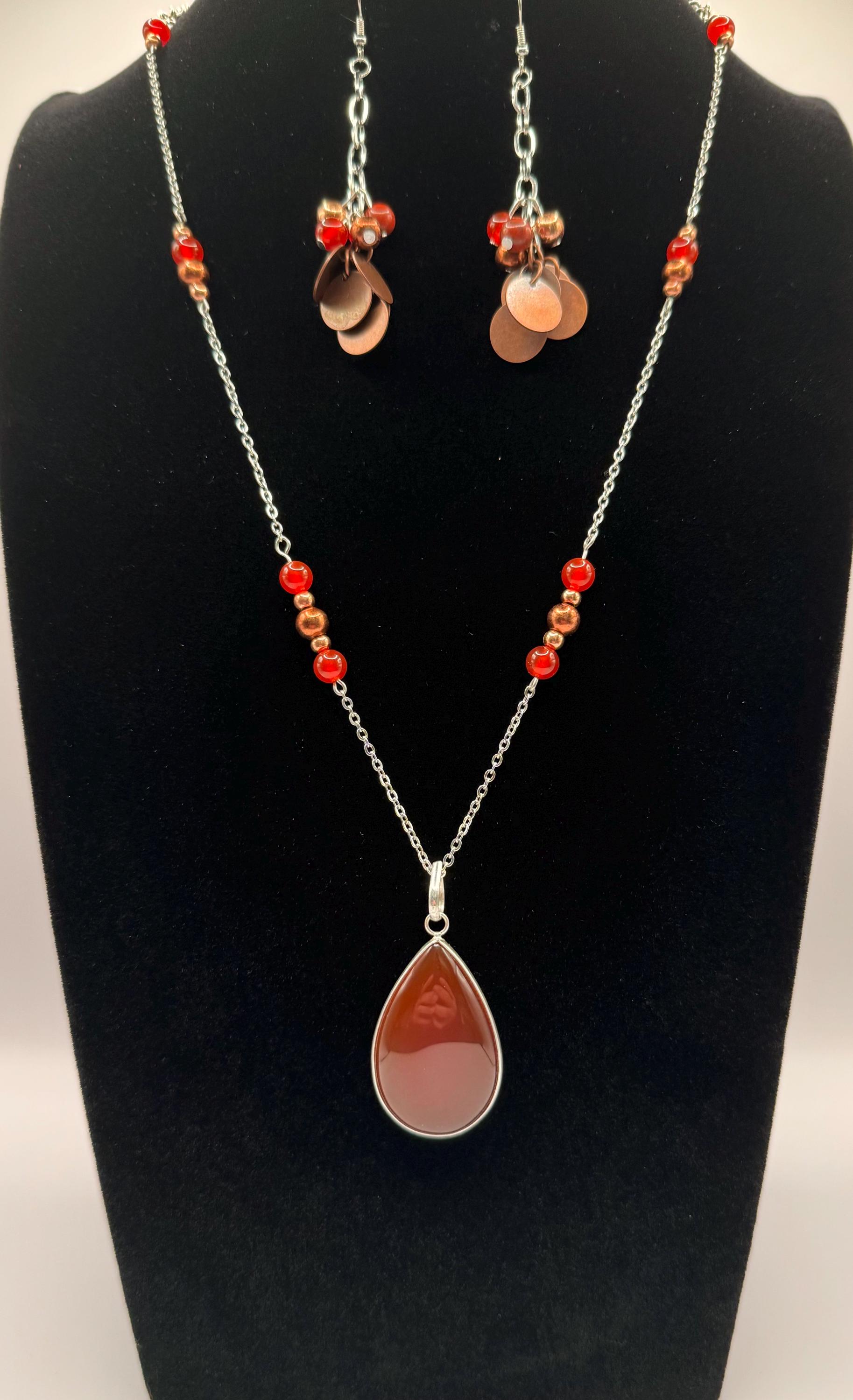 SUPERFINDINGS 4 pièce de Bijoux en Agate Naturelle avec Pendentif