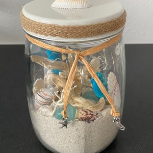 Decorative Sea Shell Jar Coastal Home Decor Lighted Sea | Etsy