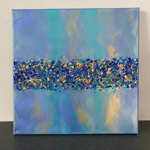 Glitter Glam wall art, crushed Glass Canvas Bling painting, Glitter art, Crushed glass canvas art, glitter wall art, bling wall art