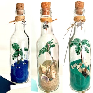 Personalized Message in a Bottle , sea shell decor, Beach in a bottle, custom gift, beach decor, coastal decor, thankyou gift, invitation
