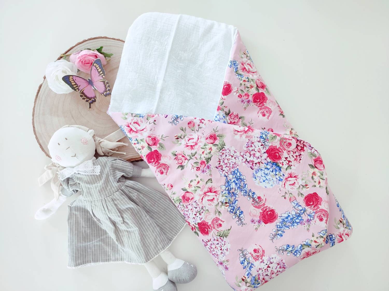 Gigoteuse d'emmaillotage - Nid d'ange Automne-Hiver Turbulette Bébé Bébé Fille Flower Power Fleurs R