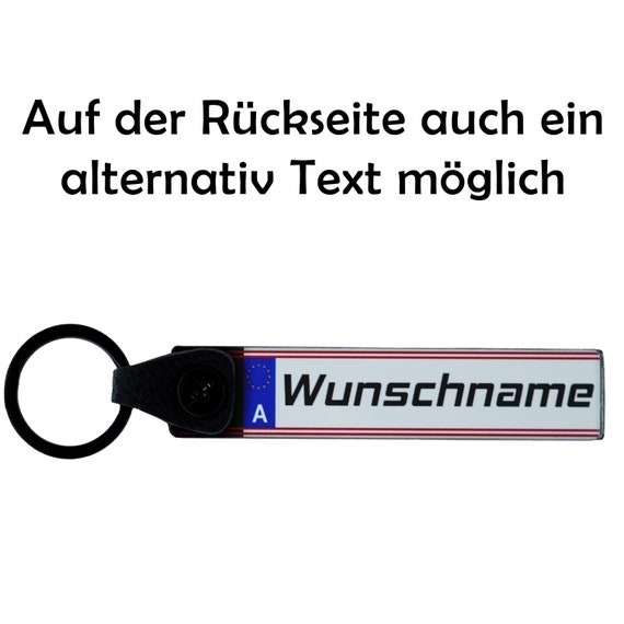 Österreich Schlüsselanhänger Silber Wunschtext Autokennzeichen  Nummernschild Kennzeichen -  Schweiz