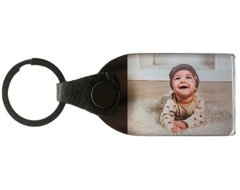 Photo keychain 4:3 personalized individually with up to two desired photos, desired images or text gift gift idea