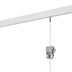 Sistema de riel STAS para colgar cuadros - blanco 59" - Kit completo, incluye 2 cables de 59" con 2 ganchos para colgar cuadros.