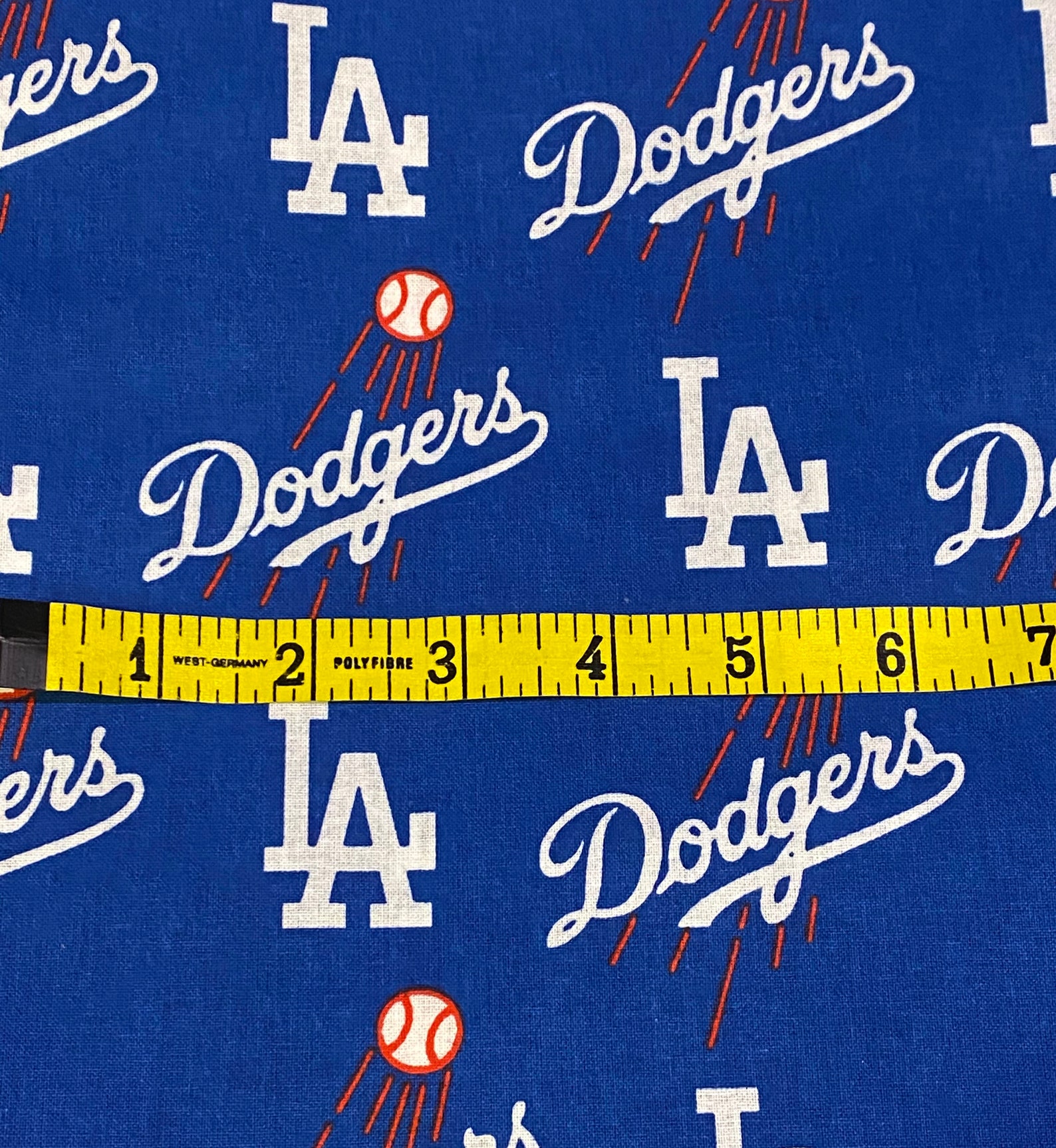Los Angeles Dodgers Fabric MLB Cotton Fabric by Cut Sport Etsy