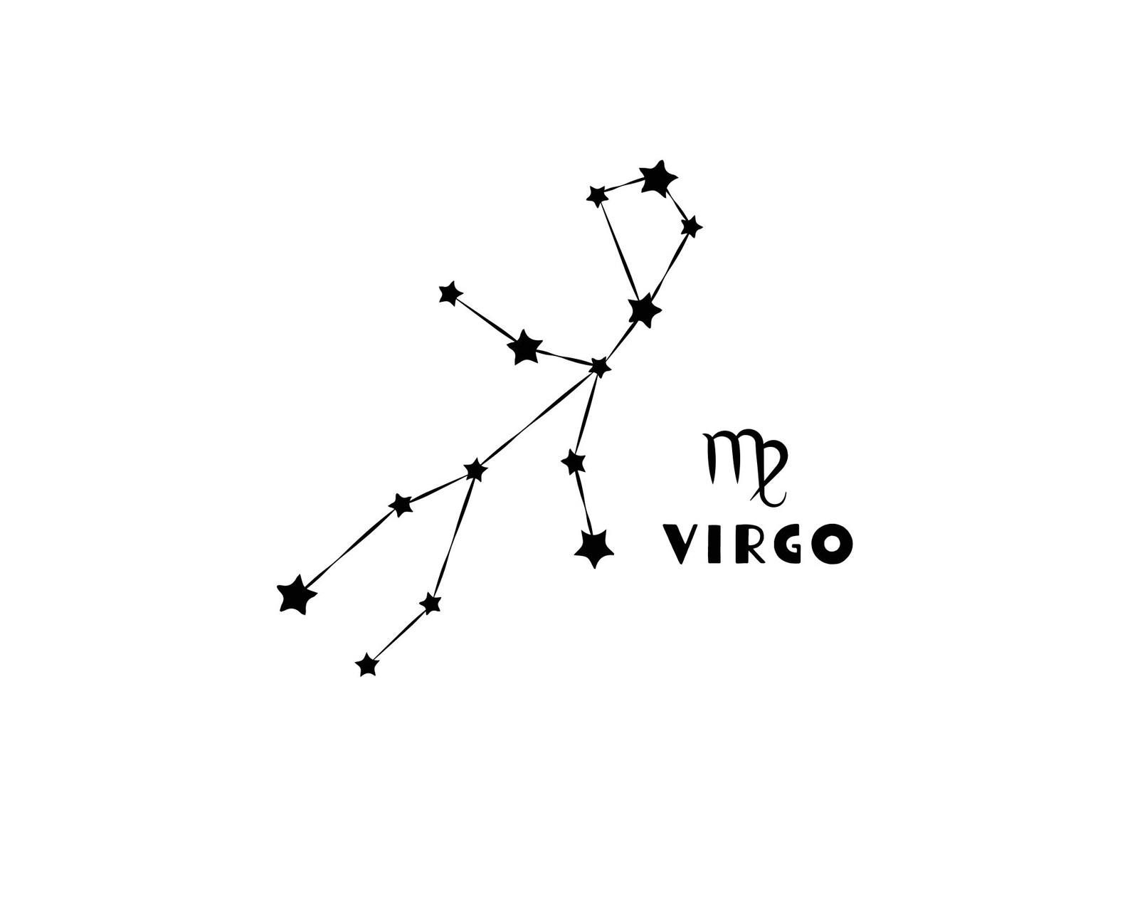 Virgo Constellation Virgo Badge SVG PNG Jpeg Horoscope - Etsy