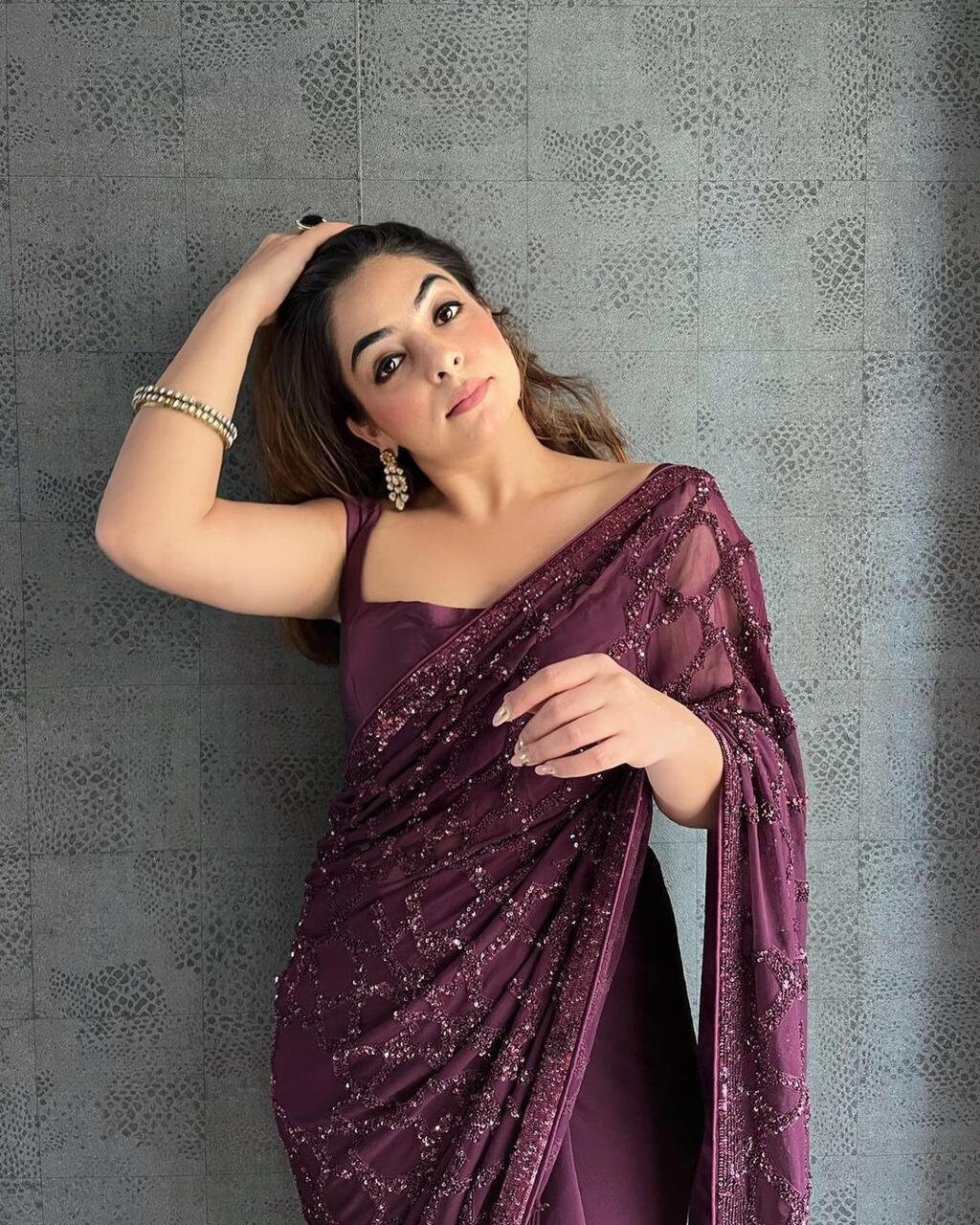 Cotton ki clearance party wear saree