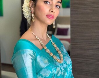 light blue colour saree