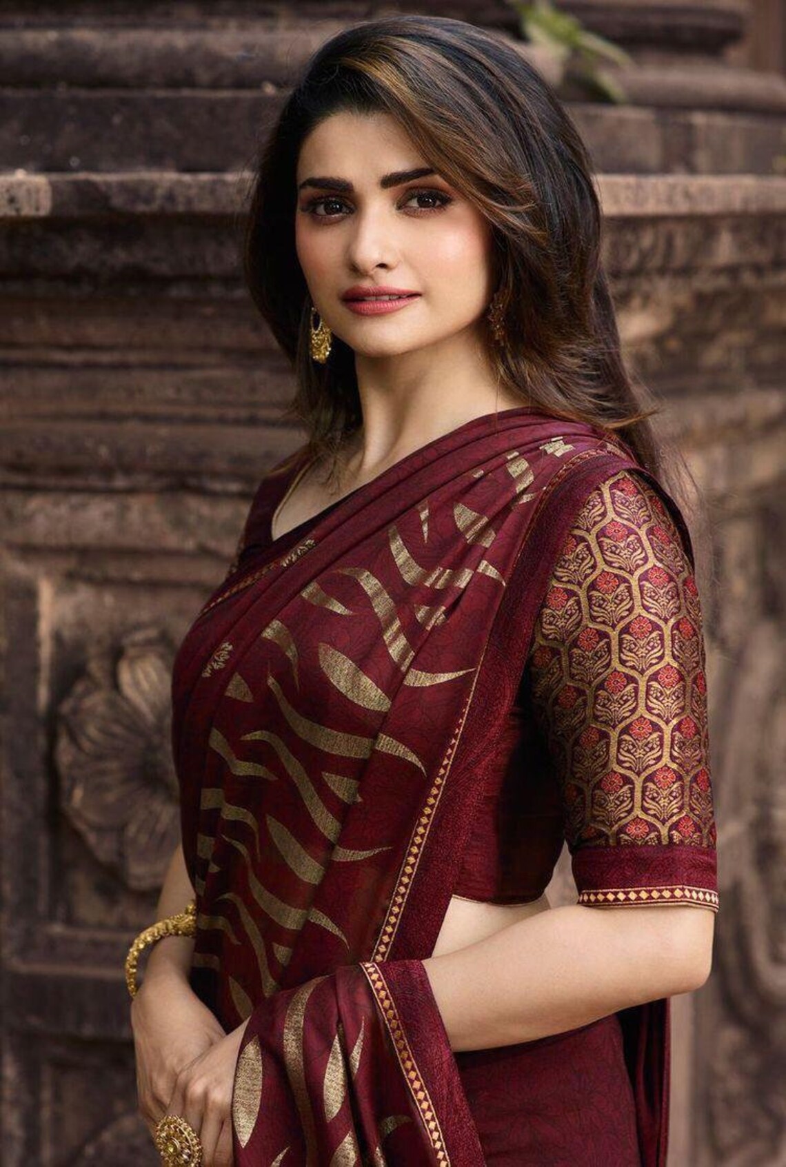 Dark Red Color Beautiful Art Silk Jacquard Border Saree With Etsy