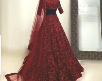 stone work lehenga choli