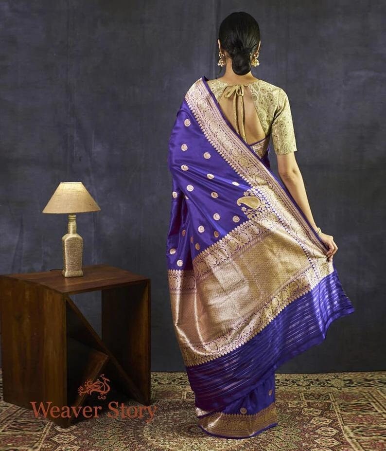 Peach Colore Kanchipuram Weaving Silk Saree With Gold Zari Wooven Pallu bollywood style party wear saree Stunning Look Exclusive Saree