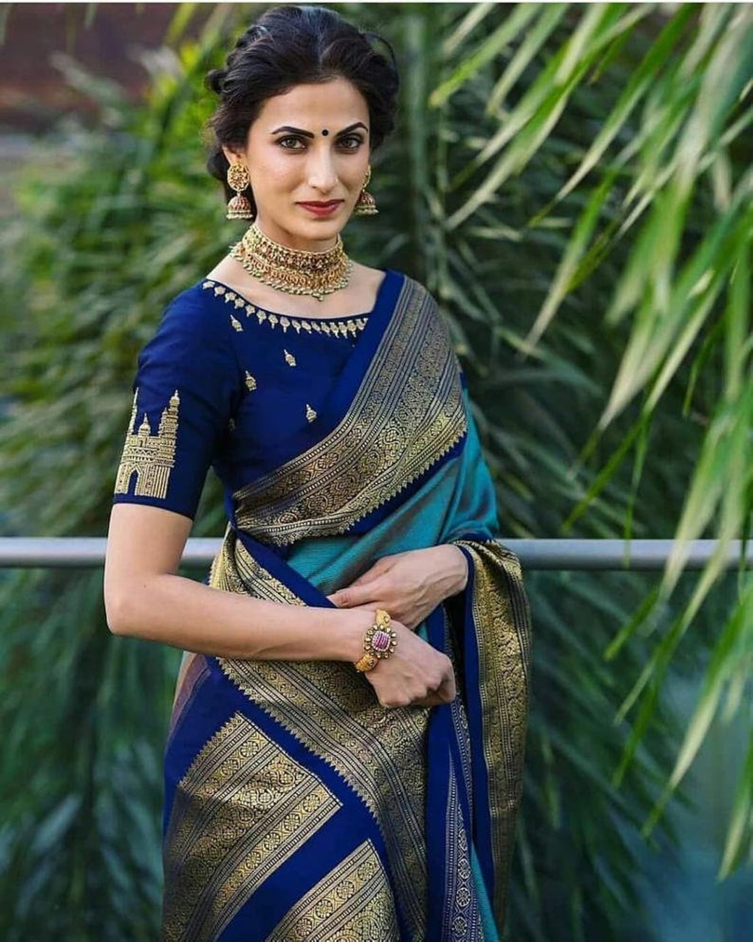Blue Color Handwoven Pure Banarasi Saree Soft Silk With - Etsy Blue Color Handwoven Pure Banarasi Saree Soft Silk With - Etsy