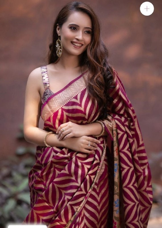 Maroon colour party wear sarees clearance