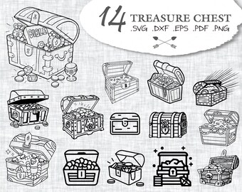 Treasure Chest Svg Etsy