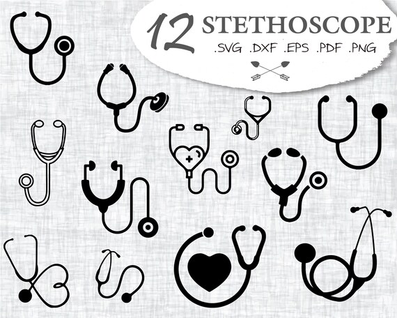 Stethoscope Svg Nurse Svg Medical Svg Nursing Svg Heart Etsy