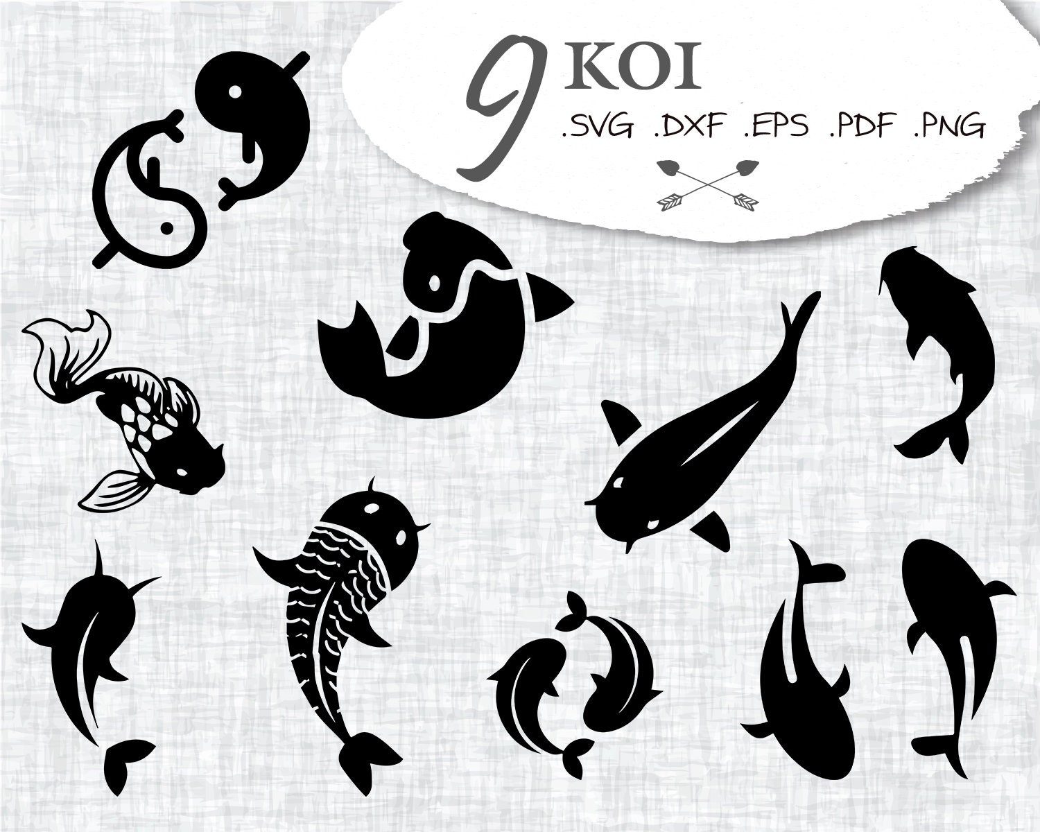 Koi Svg Koi Fish Fish Svg Svg Files For Cricut Koi Fish Etsy