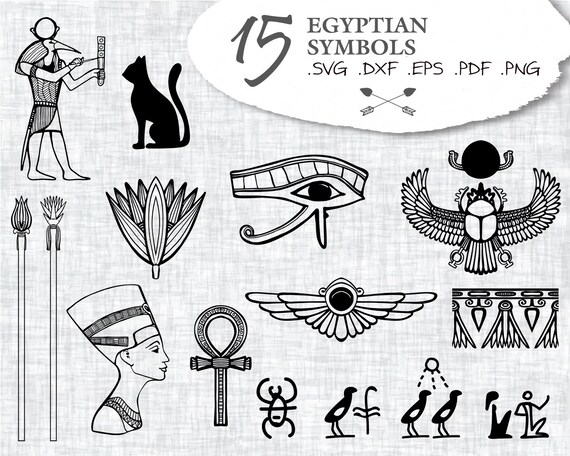 EGYPTIAN SYMBOLS SVG egypt clipart symbol egyptian | Etsy