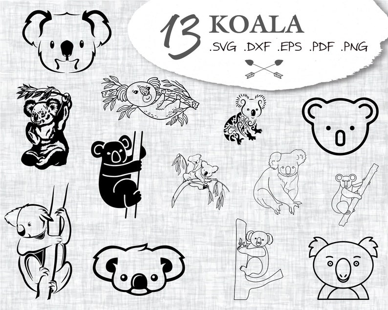 Koala Svg Koala Koala Clipart Koala Face Svg Svg Files For Etsy