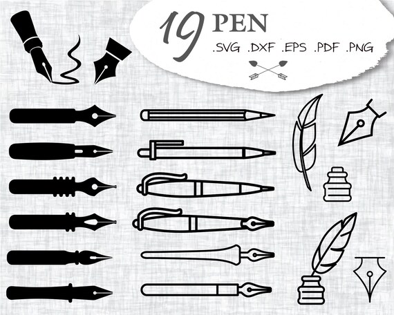 Download Free Pen Svg Pen Clipart Pencil Svg Flair Pen Svg Flair Pen Etsy SVG Cut Files