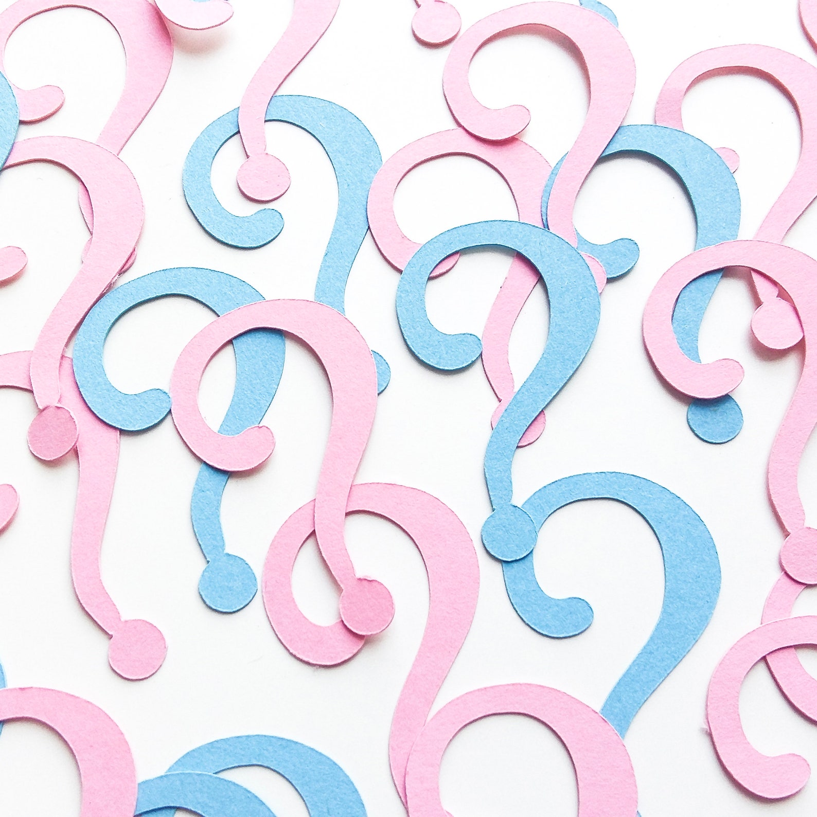 Confetti Baby Shower Gender Reveal Question Mark Question mark | Etsy
