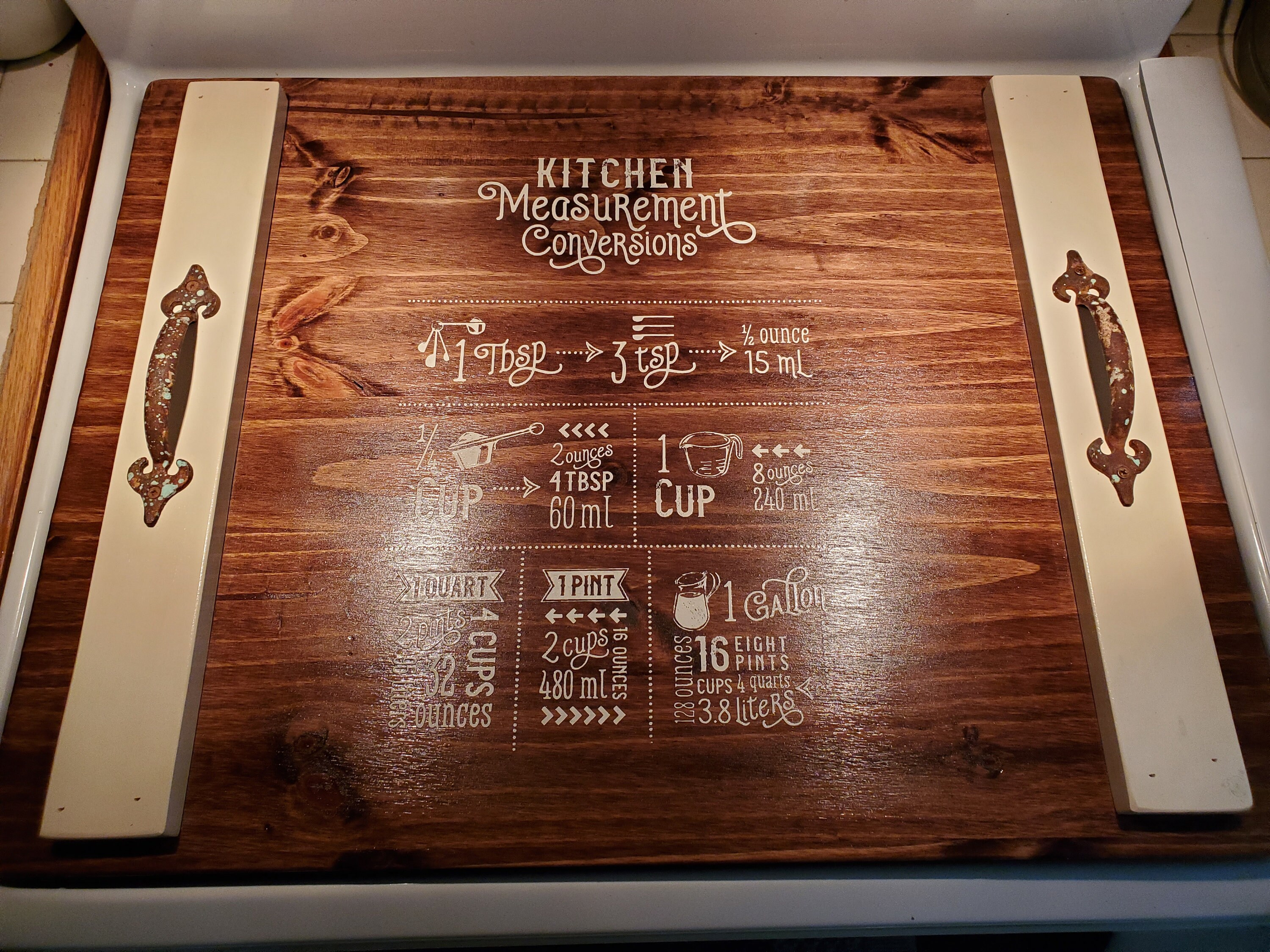 Kitchen Measurements Jacobean noodle board Etsy